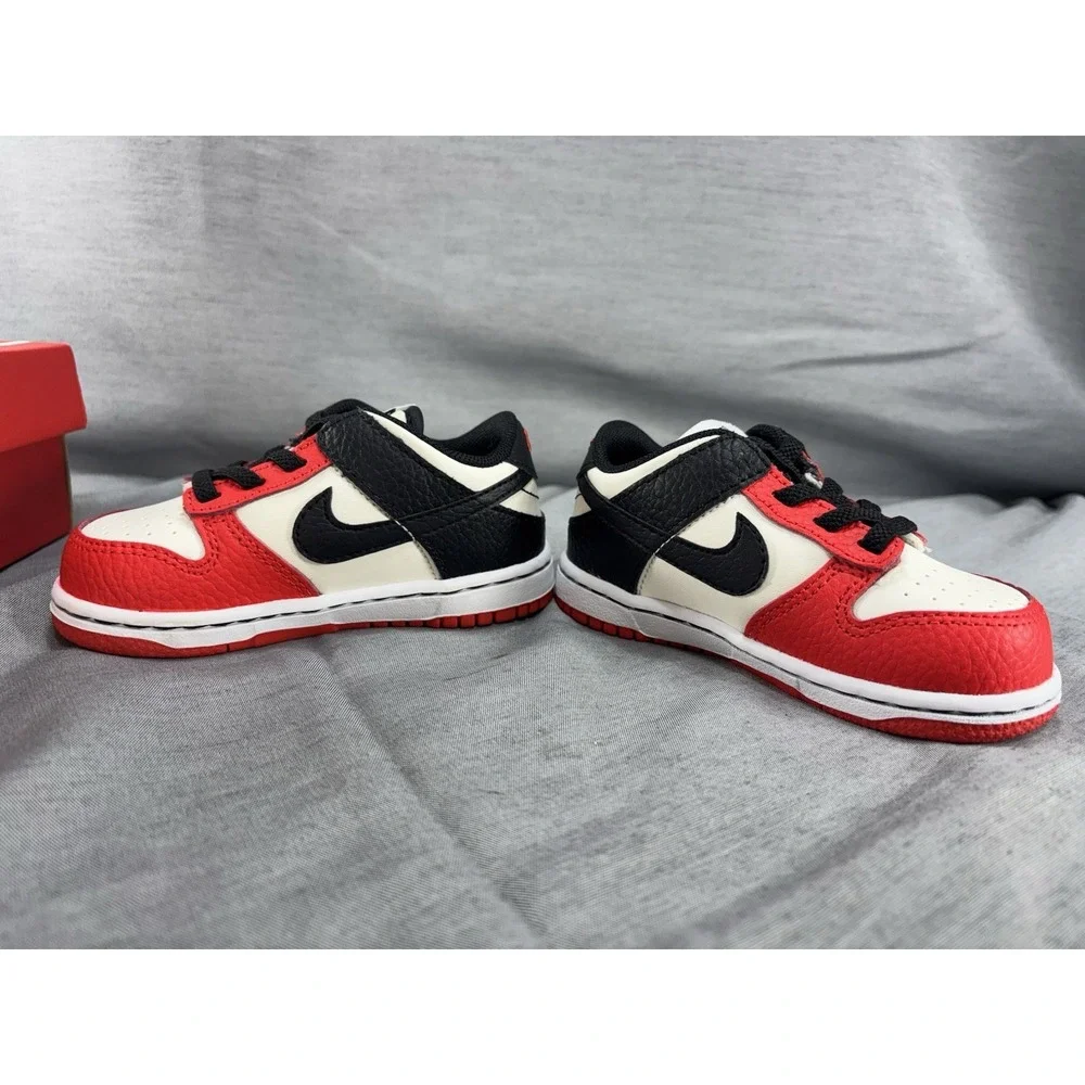 Nike Dunk Low (TDE) Toddler Kid's Shoes Size 7c Sail/Black-Chili Red DC9562-100
